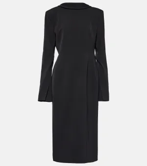 Acne Studios high collar dadress midi dress, black