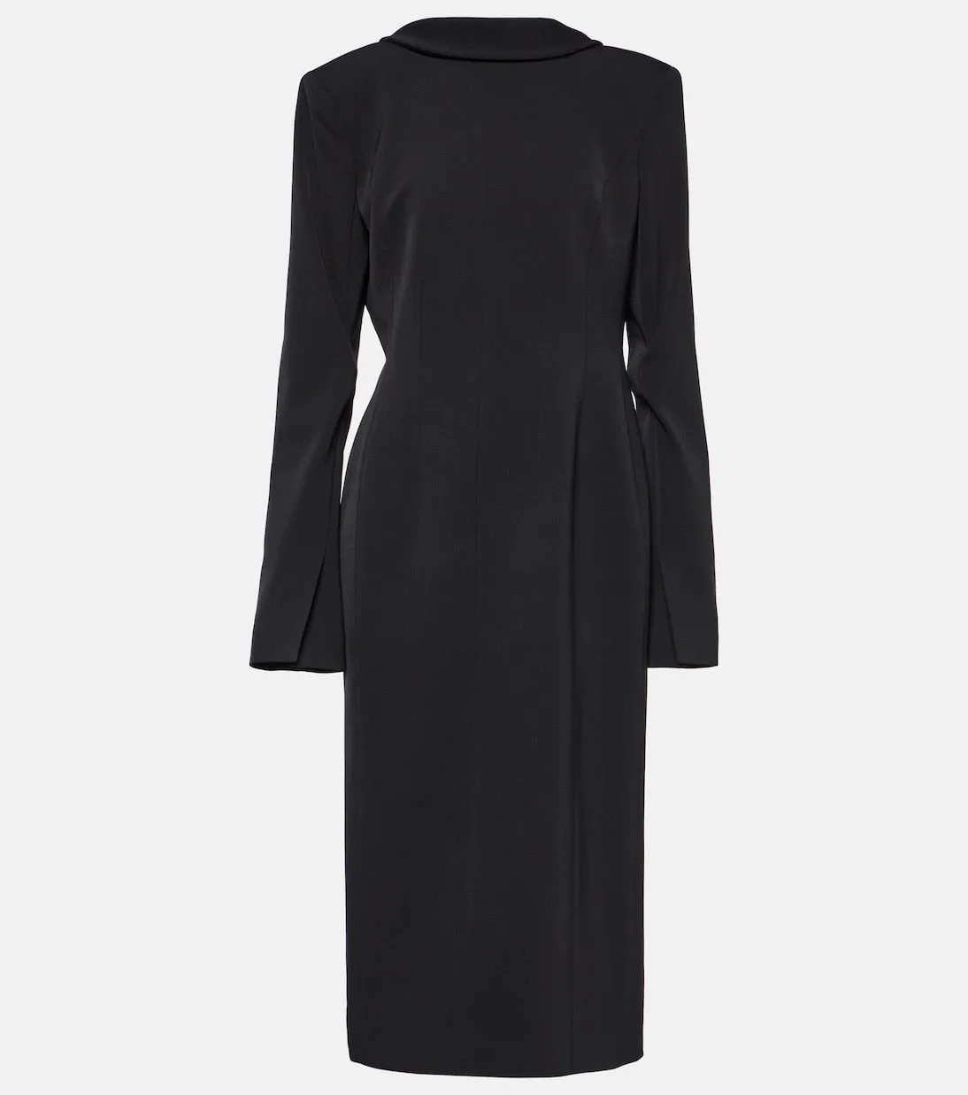 Acne Studios high collar dadress midi dress, black