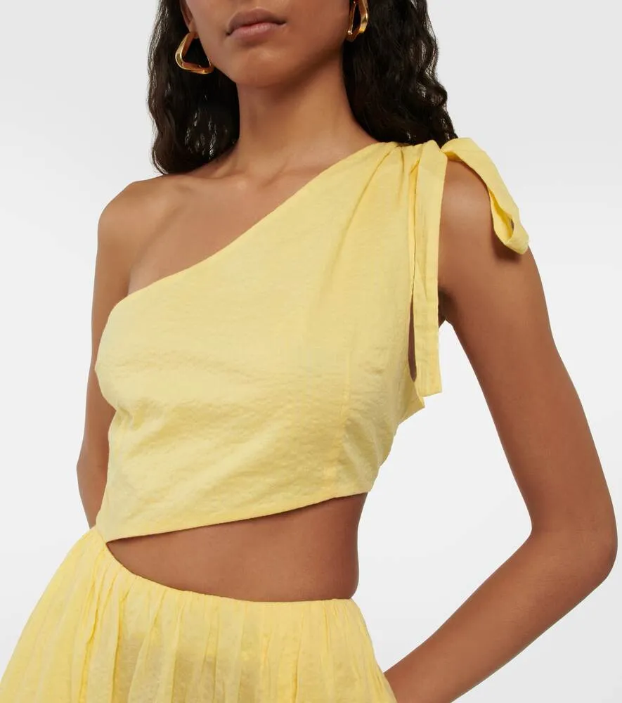 Alberobello one-shoulder midi dress MARYSIA, yellow