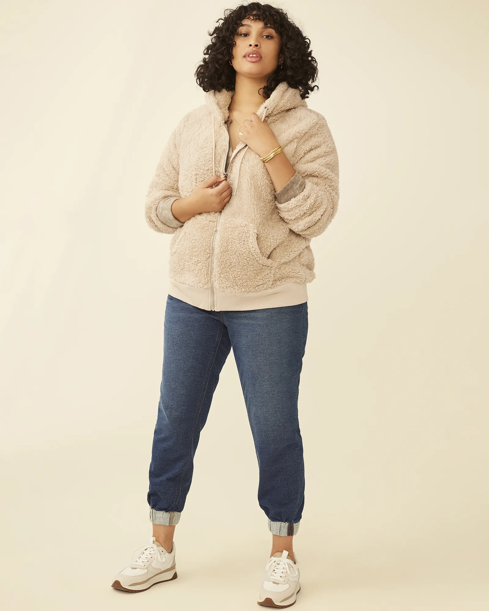 Anna Fleece Hoodie | Tan