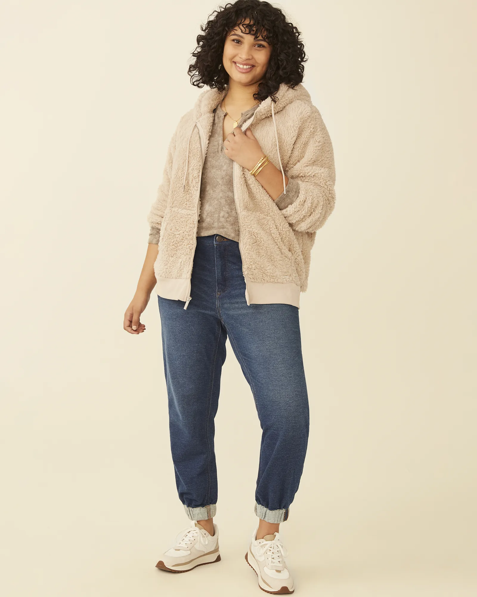 Anna Fleece Hoodie | Tan