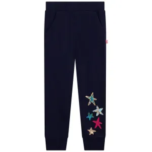 AW22 Billieblush Girls Navy Blue Sequin Tracksuit Bottoms