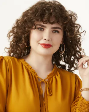 Betty Three-Quarter Sleeve Blouse | Yellow