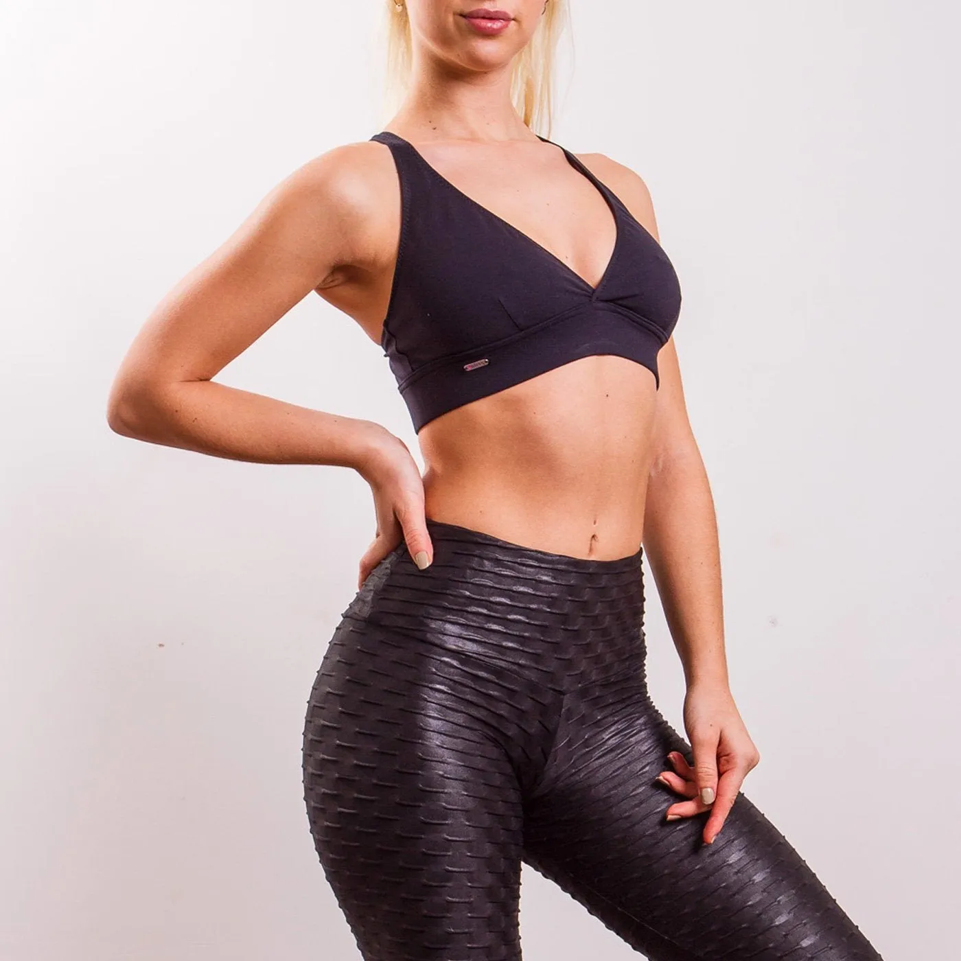 Black Glossy High Waisted Leggings For Sale |  Leggings And Bra