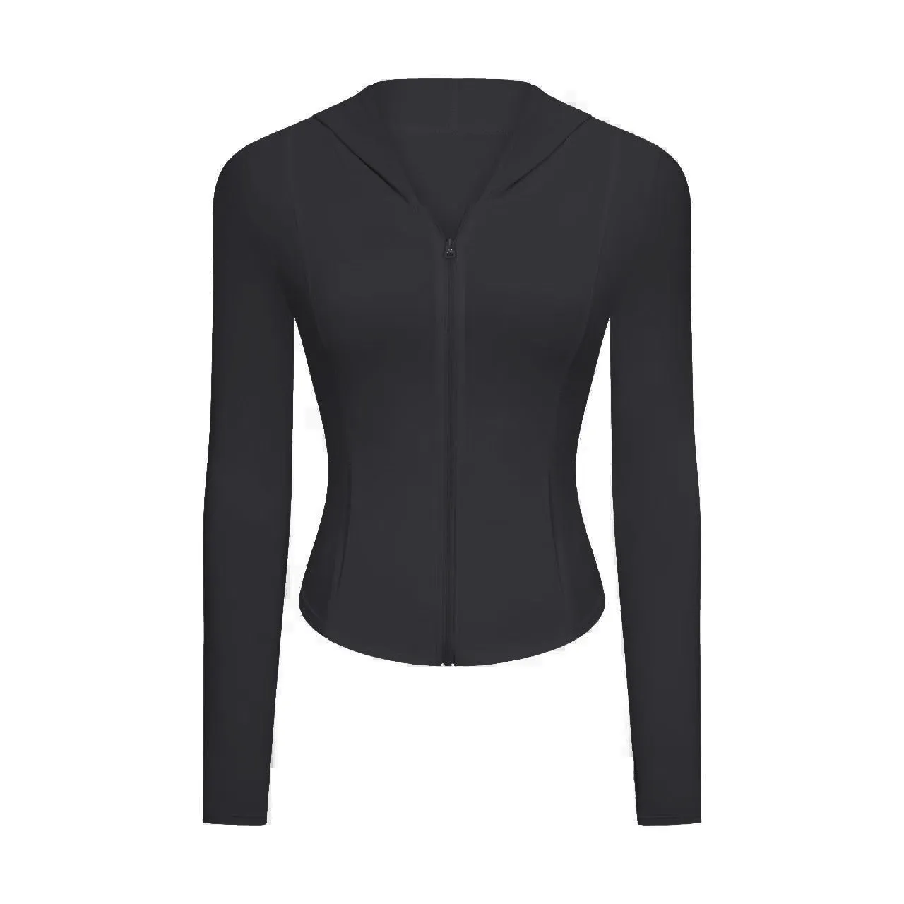 Cool Feeling Sun Protection Sports Coat Women Slim Fit Slimming Zipper Hoodie Running Quick Drying Workout Top
