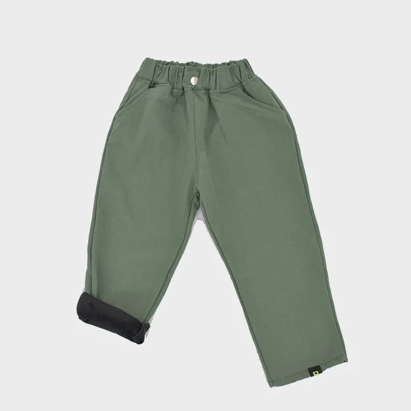 Cozy Kids' Cargo Pants with Fleece Lining