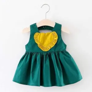 Cute Heart Baby Girls Sleeveless Dresses