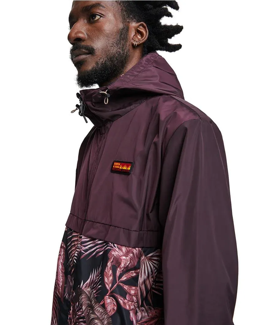 Double-Hood Jacket Maroon