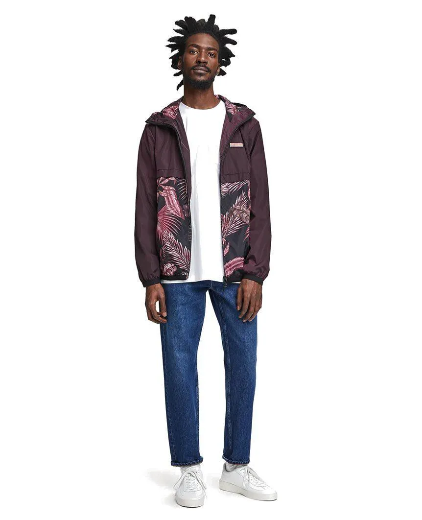 Double-Hood Jacket Maroon