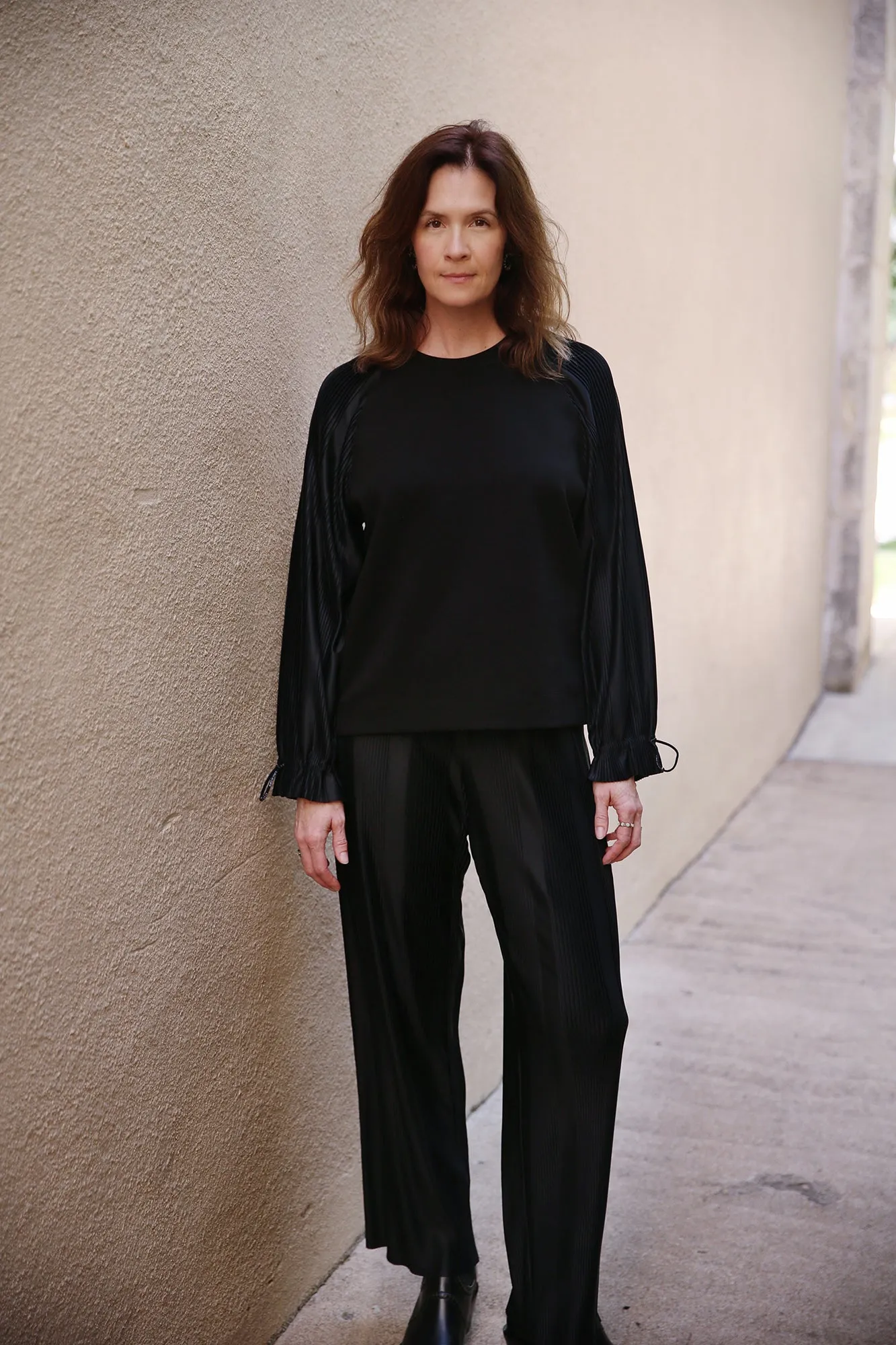 Fit For Leo Welby Pleated Trousers Black