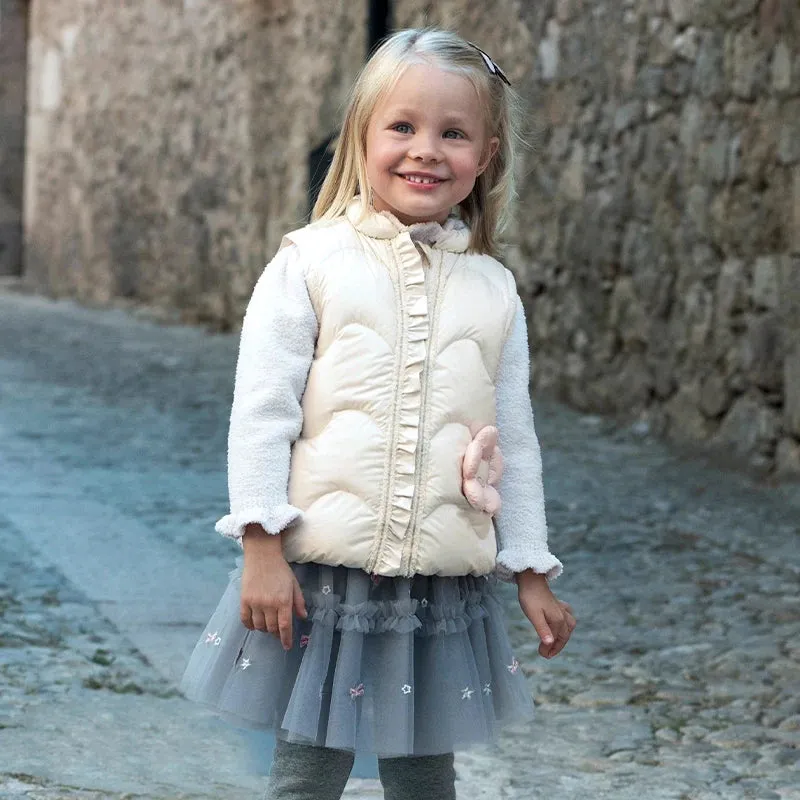 Girls Cotton Down Sleeveless Water Proof Jacket
