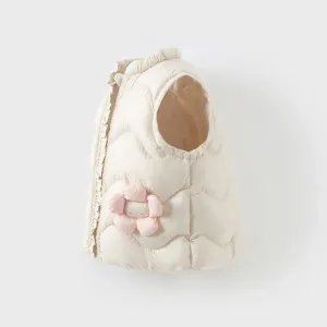 Girls Cotton Down Sleeveless Water Proof Jacket
