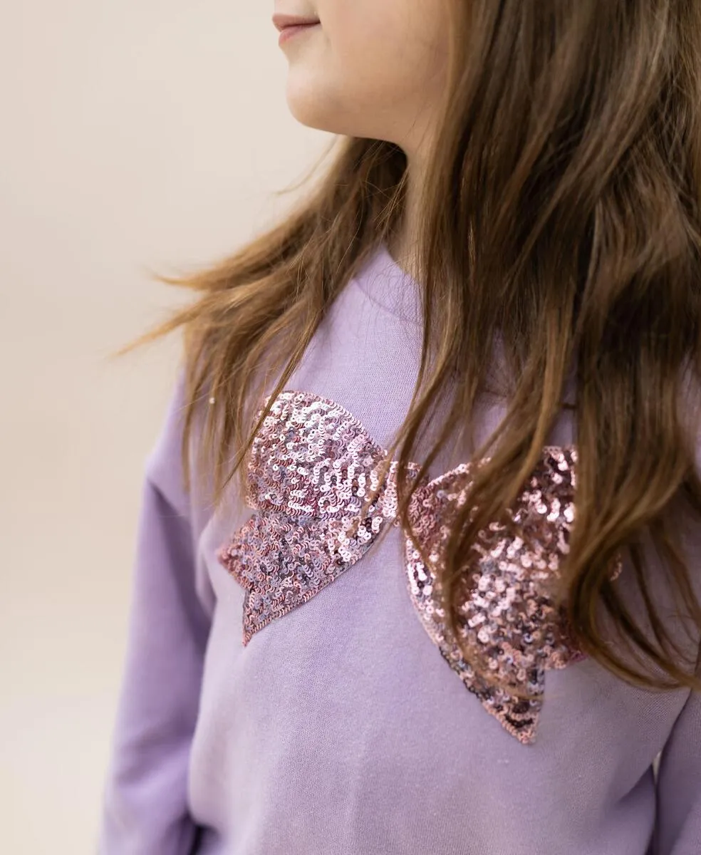 Girls Separates | Sweatshirt: Nyla -Lavender  | Petite Hailey