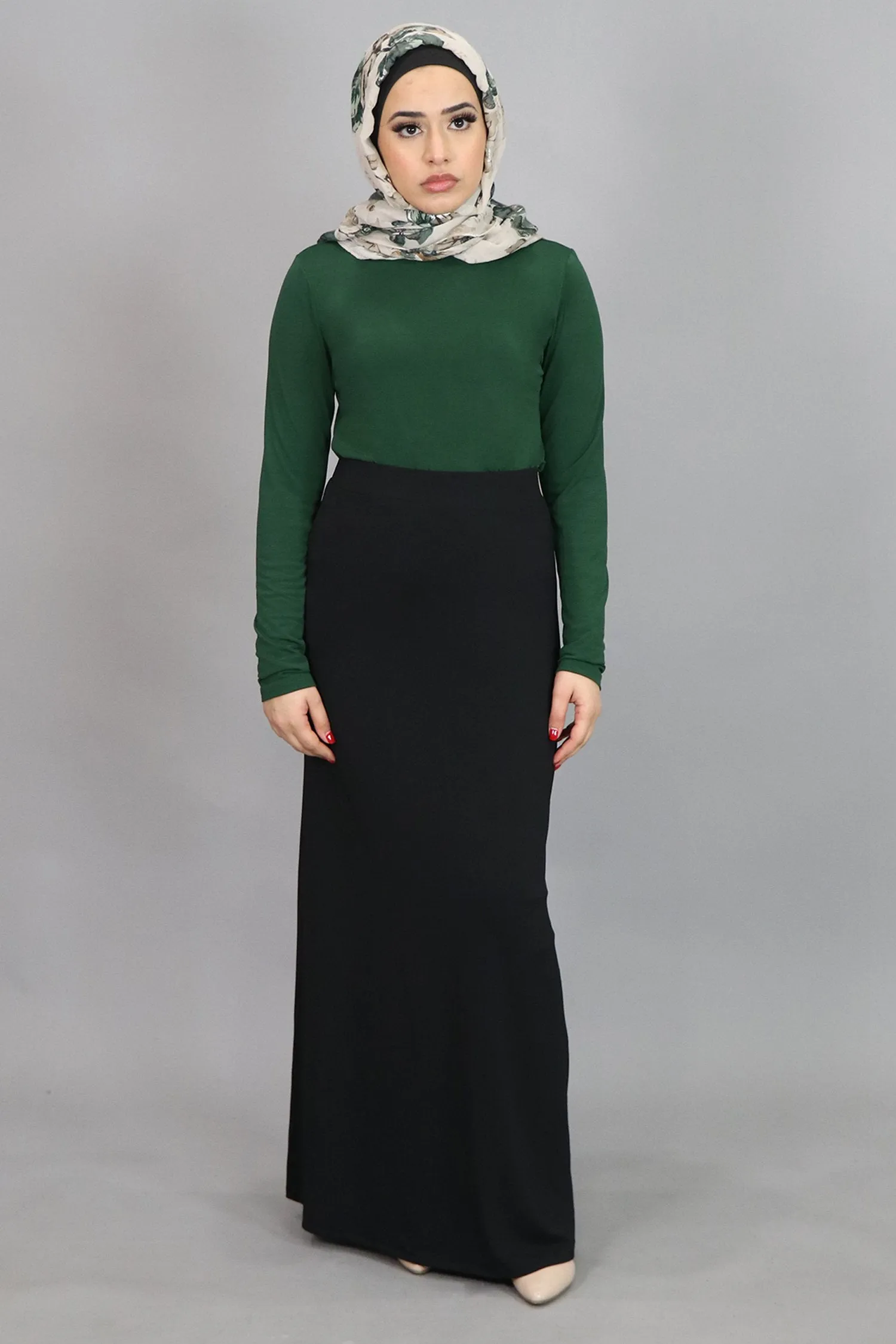 Hunter Green Long Sleeve Top