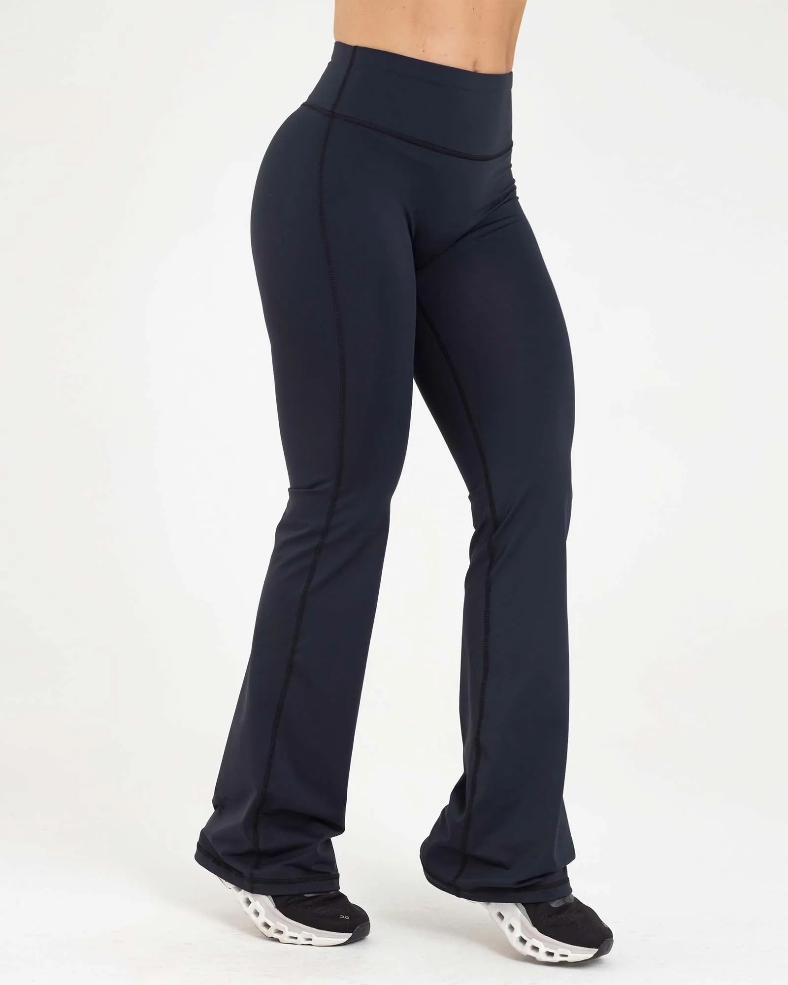 Leggings bell bottoms negro FIBER