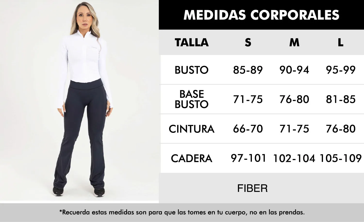 Leggings bell bottoms negro FIBER