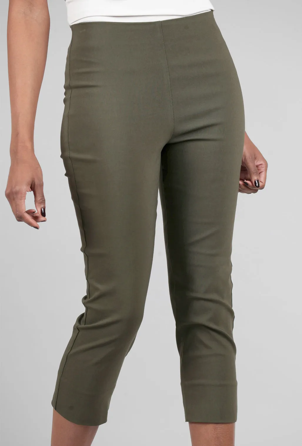 Mindy Cropped Pant, Dark Olive