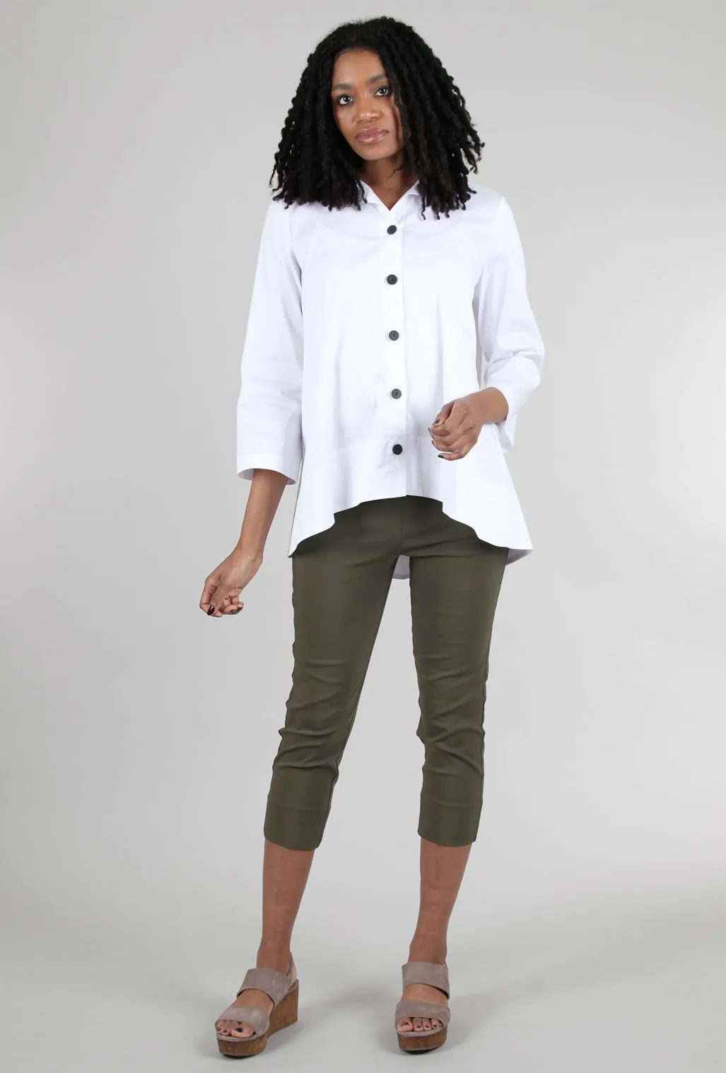 Mindy Cropped Pant, Dark Olive