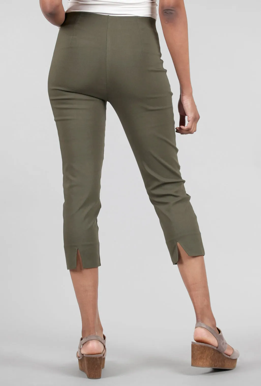 Mindy Cropped Pant, Dark Olive