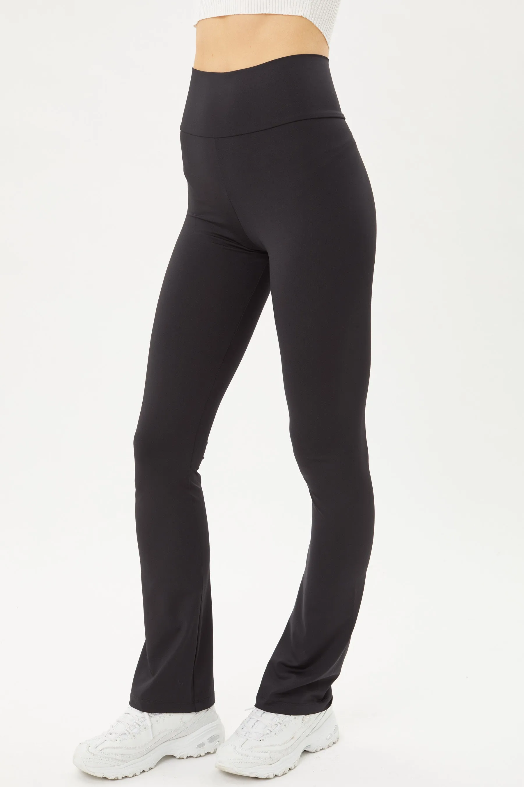 "Take It Easy" Black High Waist Seamless Flare Leggings