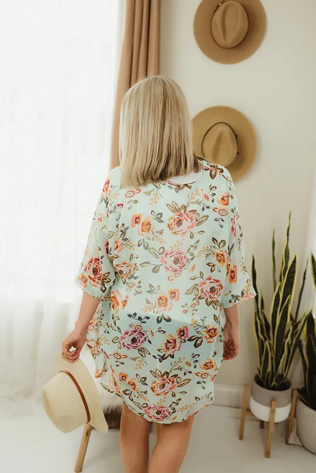 Sheer Floral Chiffon Cardi