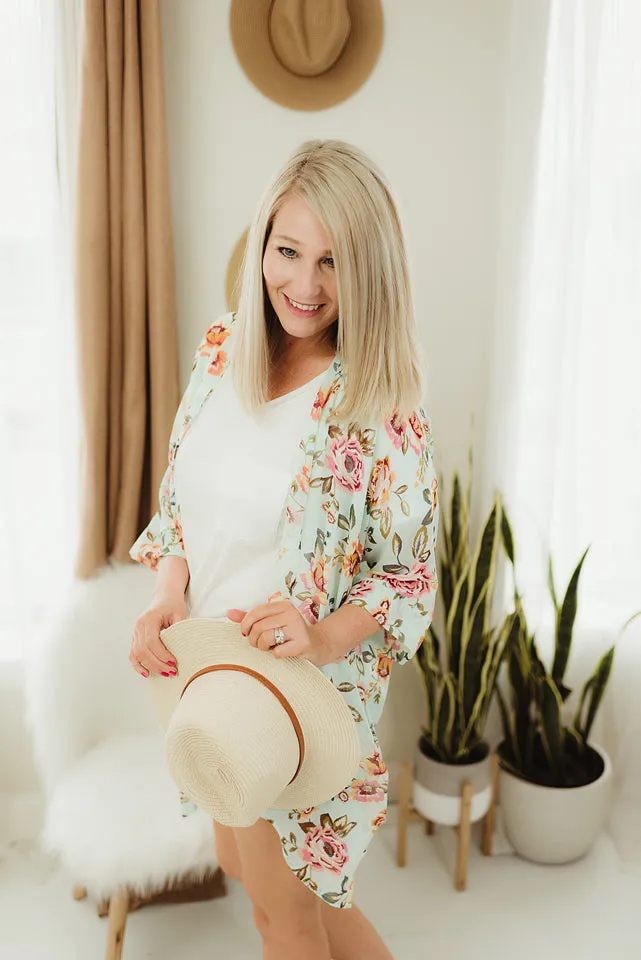 Sheer Floral Chiffon Cardi