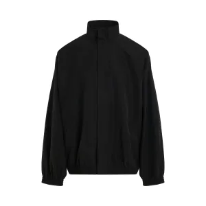 Technical Faille Tracksuit Jacket in Black