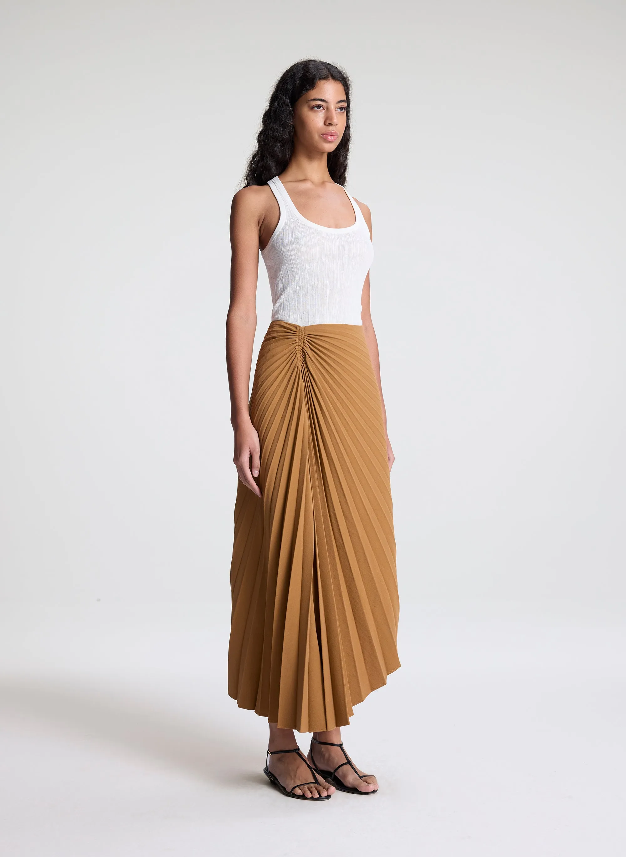 Tracy Pleated Tailored Skirt