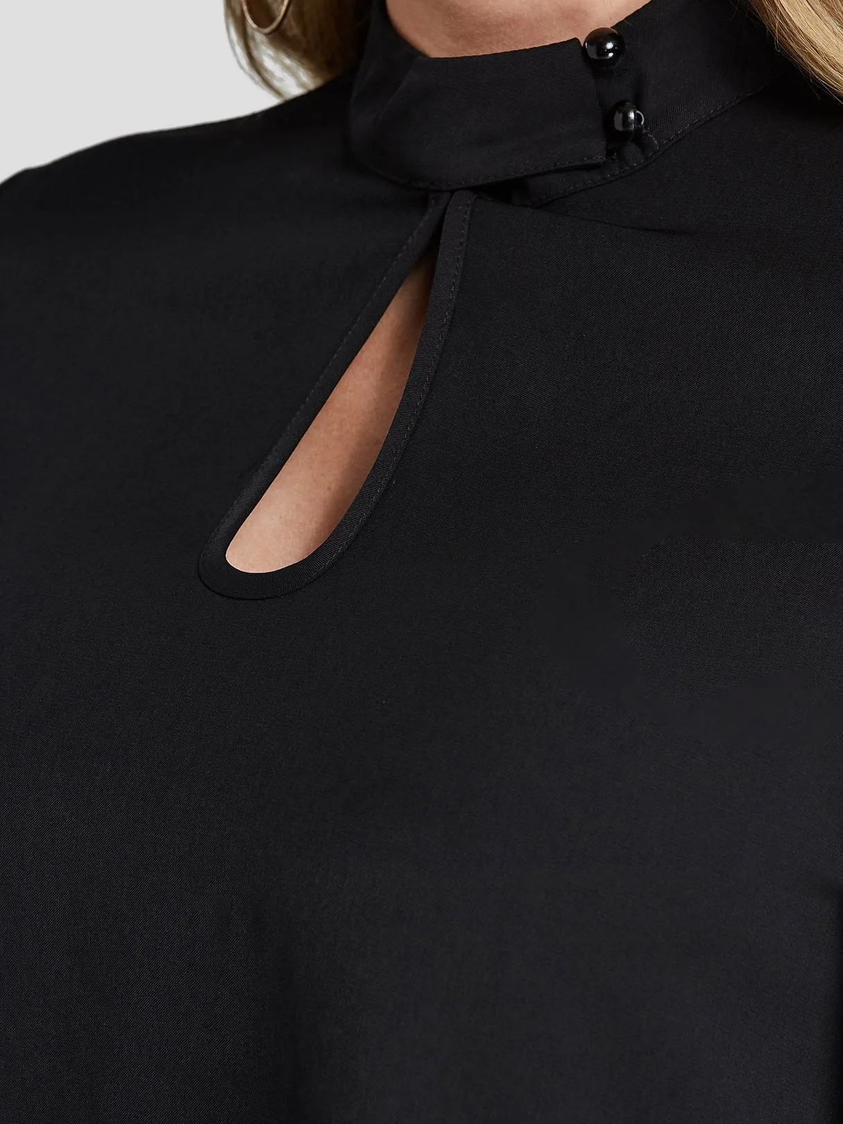 Wholesale Black Long Sleeve Plain Casual Dresses