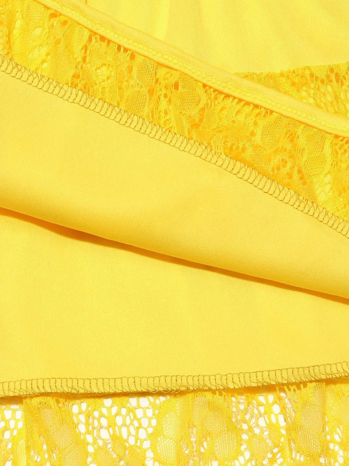 Wholesale Scoop Neck Plain Lace Sleeveless Yellow Casual Dresses